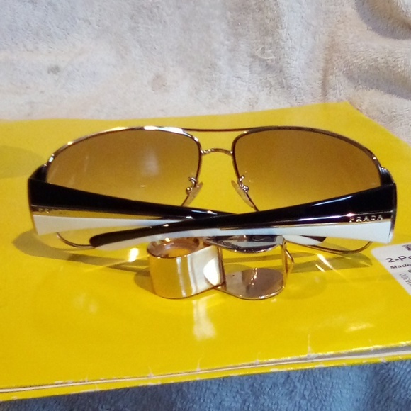 Prada Silver Pilot Glasses, SPR75G, 6BA-3M1, 64*14 / 115. - Picture 10 of 13